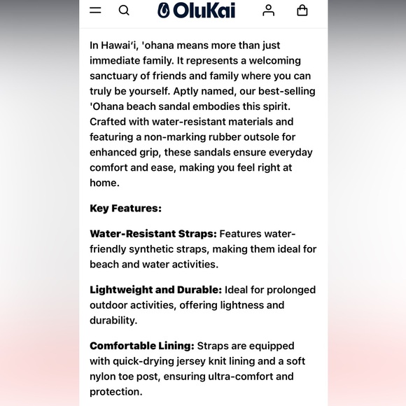 Olukai Ohana Beach women’s Sandals-white/black - Picture 6 of 6